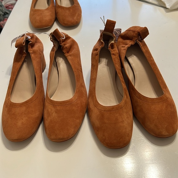 Everlane Italian Leather Day Heel Almond Suede - Picture 5 of 12